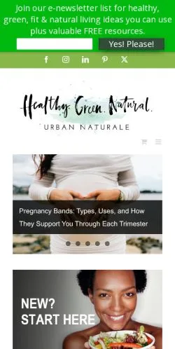 스폰서 기사용 미국 매체 Urban Naturale 사이트 미리보기