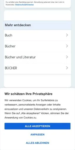 Anteprima del sito Fabelhafte Bücher, media di Germania per articoli sponsorizzati