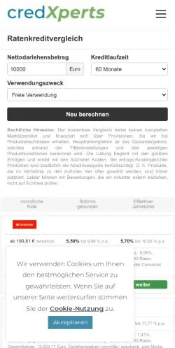 Podgląd witryny Kredit Österreich, medium z kraju Austria do artykułów sponsorowanych