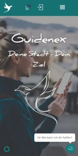 Vista previa del sitio Guidenex, medio de Alemania para artículos patrocinados