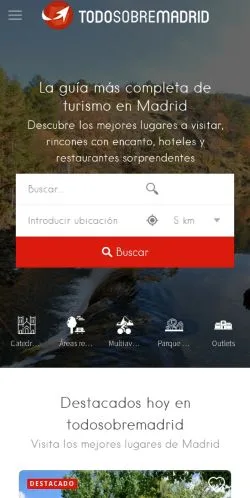 스폰서 기사용 스페인 매체 Todo Sobre Madrid 사이트 미리보기