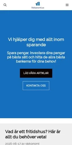 Anteprima del sito Vi Ekonomi, media di Svezia per articoli sponsorizzati
