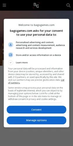 Forhåndsvisning av nettstedet BagoGames, medium fra USA for sponsede artikler
