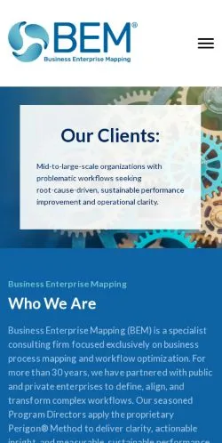 Forhåndsvisning av nettstedet Business Enterprise Mapping, medium fra USA for sponsede artikler