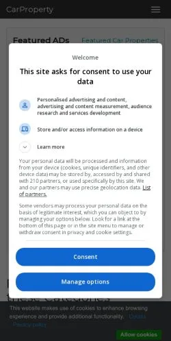 Aperçu du site CarProperty, média de États-Unis pour articles sponsorisés