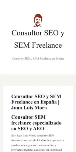 Anteprima del sito Juan Luis Mora, media di Spagna per articoli sponsorizzati
