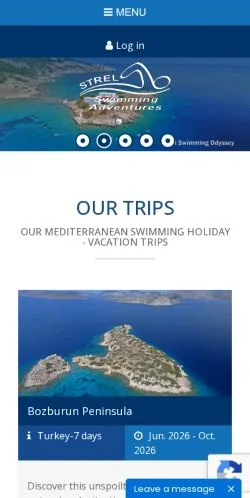 Anteprima del sito Strel Swimming Adventures, media di Stati Uniti per articoli sponsorizzati