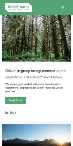 Podgląd witryny Beleefroutes -, medium z kraju Holandia do artykułów sponsorowanych