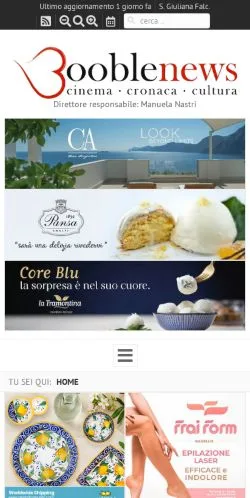 スポンサード記事向けのイタリアメディア、Booble Newsのサイトプレビュー