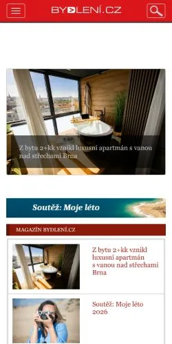Anteprima del sito Bydlení.cz, media di Cechia per articoli sponsorizzati