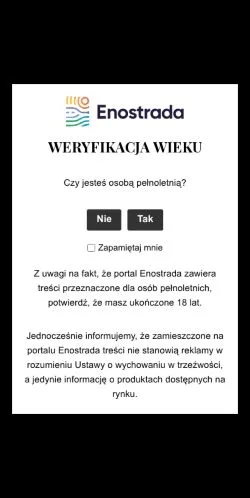 Anteprima del sito Enostrada, media di Polonia per articoli sponsorizzati