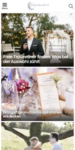 Podgląd witryny Hochzeitsmuehle.de -, medium z kraju Niemcy do artykułów sponsorowanych