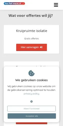 Vorschau der Website Houhetwarm, Medium aus Niederlande für gesponserte Artikel