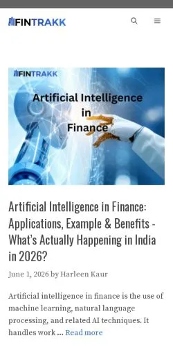 Preview of the Fintrakk website, a media outlet in United States for sponsored articles