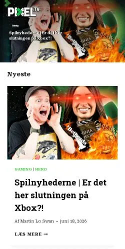 Forhåndsvisning av nettstedet Pixel.tv, medium fra Danmark for sponsede artikler