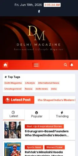 Anteprima del sito Delhi Magazine, media di Stati Uniti per articoli sponsorizzati