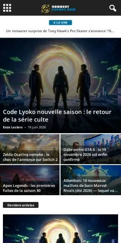 Pré-visualização do site ConnecteSport, meio de França para artigos patrocinados