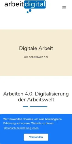 Forhåndsvisning af Arbeitdigital, medie fra Tyskland til sponsorerede artikler