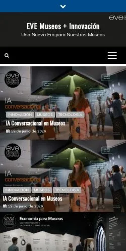스폰서 기사용 스페인 매체 EVE Museos Innovación 사이트 미리보기