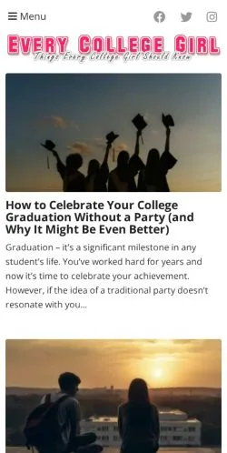 Anteprima del sito Every College Girl, media di Stati Uniti per articoli sponsorizzati