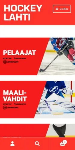스폰서 기사용 핀란드 매체 Hockey Lahti 사이트 미리보기