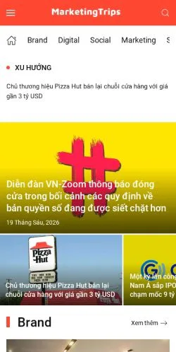 Anteprima del sito MarketingTrips, media di Vietnam per articoli sponsorizzati