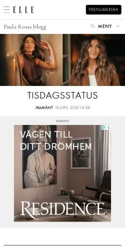 Podgląd witryny Paula Rosas, medium z kraju Szwecja do artykułów sponsorowanych