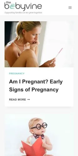 Anteprima del sito Babyvine, media di Australia per articoli sponsorizzati