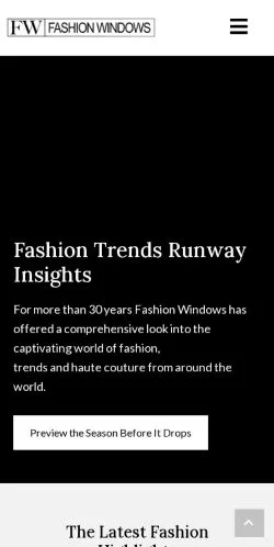 スポンサード記事向けのアメリカ合衆国メディア、FashionWindowsのサイトプレビュー