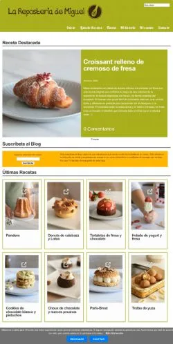 Anteprima del sito La Repostería de Miguel, media di Spagna per articoli sponsorizzati