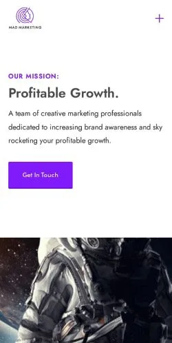 Anteprima del sito Mad Marketing, media di Stati Uniti per articoli sponsorizzati