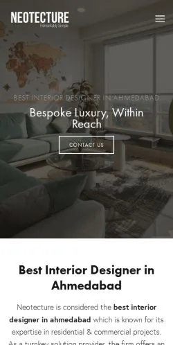 Sponsorlu makaleler için Hindistan medyası Neotecture sitesinin önizlemesi