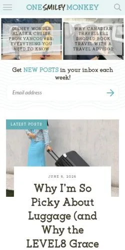 Preview of the One Smiley Monkey website, listed for sponsored article publication
