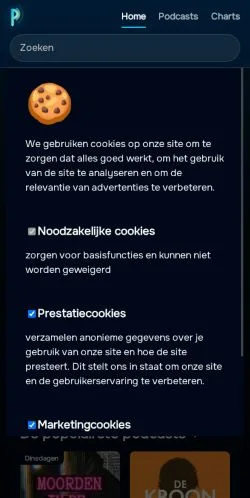 스폰서 기사용 네덜란드 매체 Podcast24 사이트 미리보기