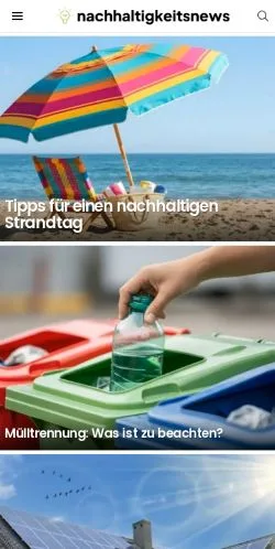 Anteprima del sito Nachhaltigkeits News, media di Germania per articoli sponsorizzati