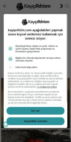 스폰서 기사용 튀르키예 매체 Kayıp Rıhtım 사이트 미리보기