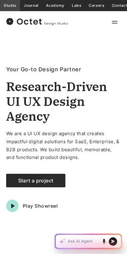 Podgląd witryny Octet Design Studio, medium z kraju Stany Zjednoczone do artykułów sponsorowanych