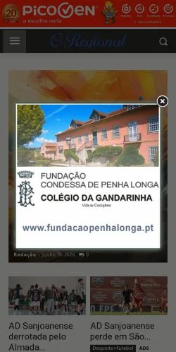 Anteprima del sito O Regional, media di Portogallo per articoli sponsorizzati