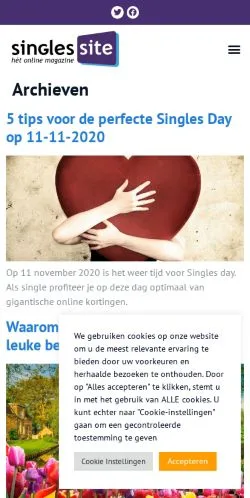 Forhåndsvisning av nettstedet Singlessite, medium fra Nederland for sponsede artikler