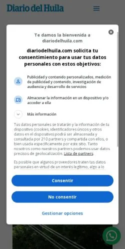 Anteprima del sito Diario Del Huila, media di Spagna per articoli sponsorizzati