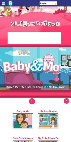 Podgląd witryny Girl Game Town, medium z kraju Stany Zjednoczone do artykułów sponsorowanych