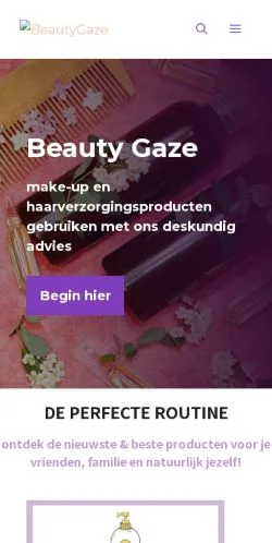 Anteprima del sito BeautyGaze, media di Paesi Bassi per articoli sponsorizzati