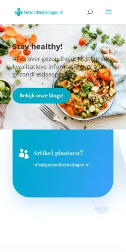 Anteprima del sito Gezondheidsdagen, media di Paesi Bassi per articoli sponsorizzati