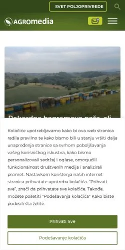 Anteprima del sito Agromedia, media di Stati Uniti per articoli sponsorizzati