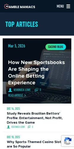 Pré-visualização do site Gamble Insights, meio de Estados Unidos para artigos patrocinados