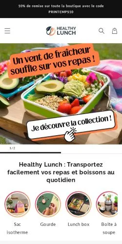 Podgląd witryny Healthy Lunch, medium z kraju Francja do artykułów sponsorowanych