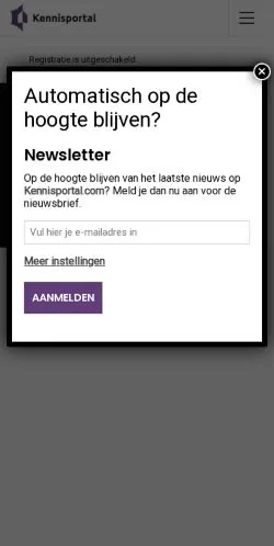 Anteprima del sito Kennisportal, media di Paesi Bassi per articoli sponsorizzati
