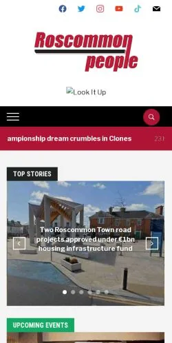 Anteprima del sito Roscommon People, media di Irlanda per articoli sponsorizzati