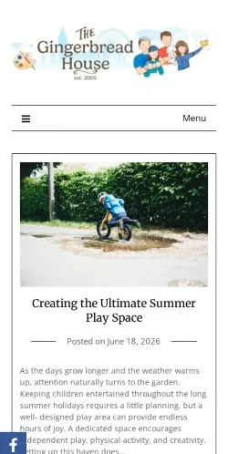 スポンサード記事向けのイギリスメディア、The Gingerbread Houseのサイトプレビュー