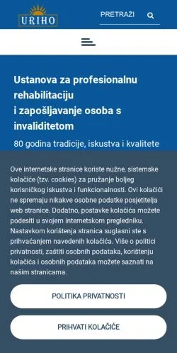 Anteprima del sito URIHO, media di Stati Uniti per articoli sponsorizzati